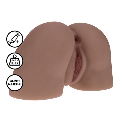 XKIN Bodyforms Kaya Bloom Dual Entry Vibrating Masturbator 2,4 kg Braun