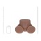 XKIN Bodyforms Kaya Bloom Dual Entry Vibrating Masturbator 2,4 kg Braun
