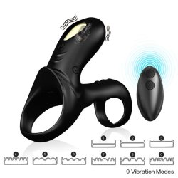 ARMONY Ranger Doppel-Penisring mit Vibration & Fernbedienung Schwarz