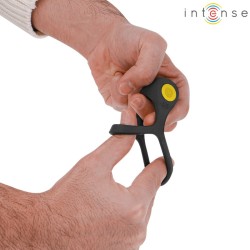 INTENSE Alex Penisring mit Vibration, Klitorisstimulation & Fernbedienung Schwarz