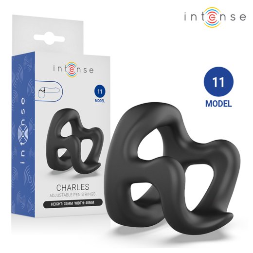 INTENSE Charles Penis- & Hodenring Modell 11 Schwarz