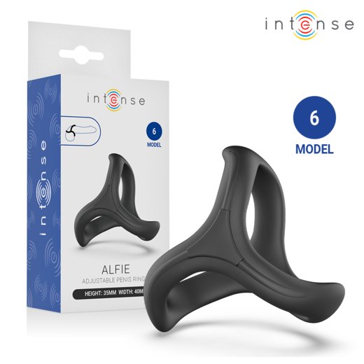 INTENSE Alfie Penis- & Hodenring Modell 6 Schwarz