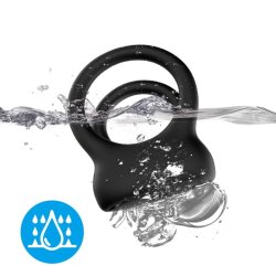 ARMONY Doppelring-Vibrator mit Klitorisstimulator Schwarz