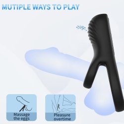 ARMONY Doppelring-Vibrator mit Klitoralstimulanz Schwarz