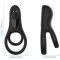 ARMONY Doppelring-Vibrator mit Klitoralstimulanz Schwarz
