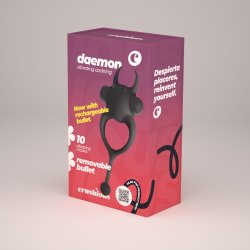 CRUSHIOUS Daemon Penisring mit Vibration Schwarz
