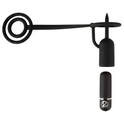 YOU 2 TOYS Vibrierender Penisplug mit Eichel-, Penis- & Hodenring Schwarz