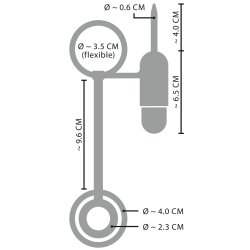 YOU 2 TOYS Vibrierender Penisplug mit Eichel-, Penis- & Hodenring Schwarz