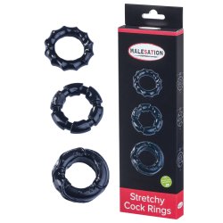 MALESATION Stretchy Cock Ring 3er Set