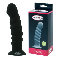 MALESATION Olly Silikon Dildo Large Schwarz