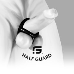 SPORT FUCKER Half Guard Penisring und Hodentrenner aus Silikon &amp; TPR Transparent