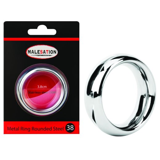 MALESATION Rounded Steel Penisring aus Metall 38mm