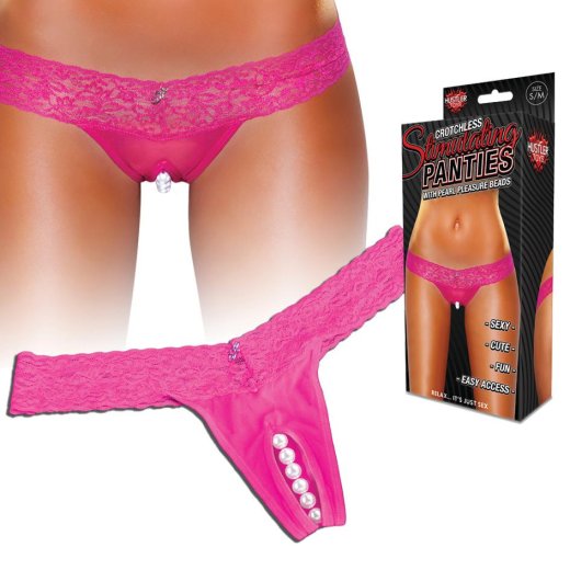 HUSTLER STIMULATING PANTYS PINK S/M