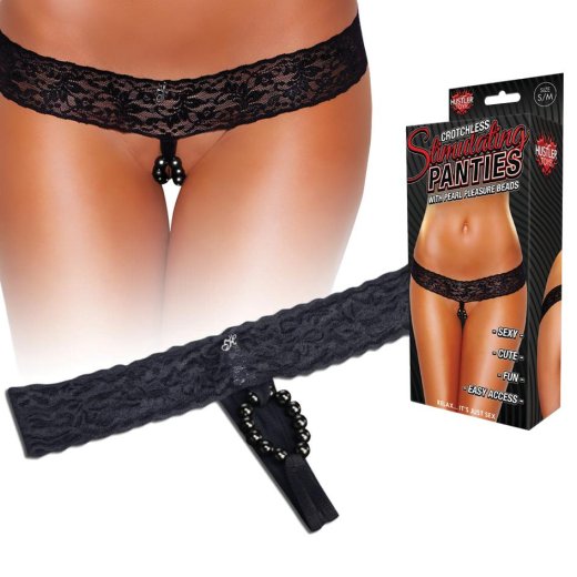 HUSTLER STIMULATING PANTYS BLACK SLI M/L