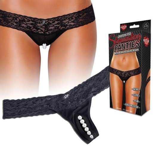 HUSTLER STIMULATING PANTYS BLACK M/L