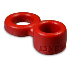 OXBALLS Low Ball Penisring und Hodenstrecker aus Premium Silikon rot
