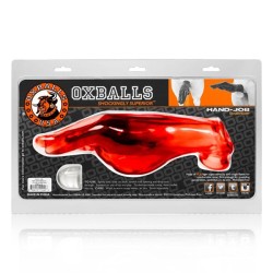OXBALLS Hand-Job Penishülle aus Flex-TPR Rot