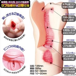 MAGIC EYES Suzimankupa Roa Gichigichi Hard Edition Masturbator mit Vagina-&Ouml;ffnung aus Silikon Beige