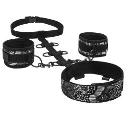 STEAMY SHADES Bondage-Geschirr mit Hals- & Handgelenkfesseln