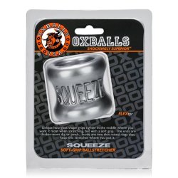 OXBALLS Squeeze Hodenstrecker aus Flex-TPR Stahlgrau