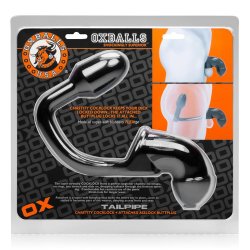 OXBALLS Tailpipe Peniskäfig mit Analplug aus Flex-TPR Schwarz