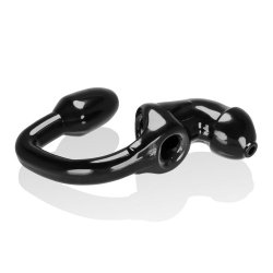 OXBALLS Tailpipe Peniskäfig mit Analplug aus Flex-TPR Schwarz