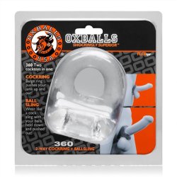 OXBALLS 360 Penisring mit Hodenschlaufe aus Flex-TPR Transparent