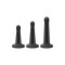 VAC U LOCK Platinum Silicone Pegging Set mit Strap-On-Harness, Dildos & Zubehör Schwarz