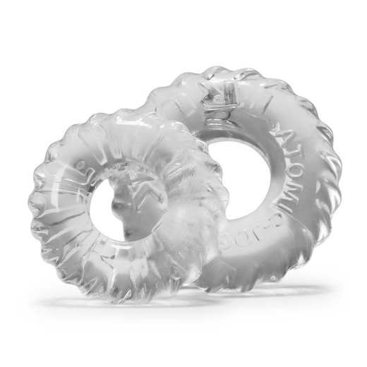 OXBALLS Truckt 2er-Set Penis- & Hodenring aus Flex-TPR Transparent