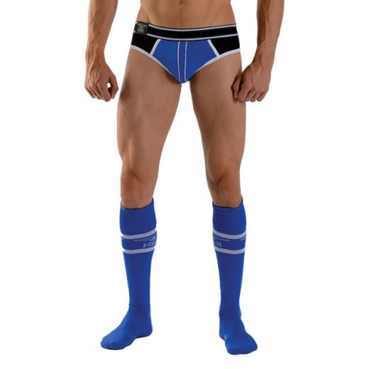 Mr.B - Fussball-Socken Grösse 38-41 blau
