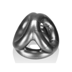 OXBALLS Tri-Sport Penis- & Hodenring aus Flex-TPR Stahlgrau