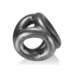 OXBALLS Tri-Sport Penis- & Hodenring aus Flex-TPR Stahlgrau