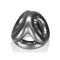 OXBALLS Tri-Sport Penis- & Hodenring aus Flex-TPR Stahlgrau
