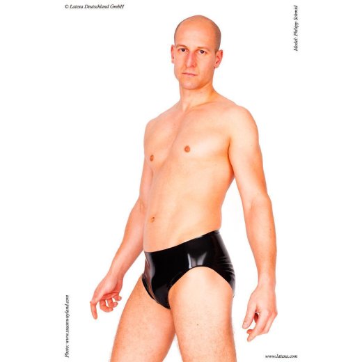 Latexa - Herrenslip Latexstärke 0,4 cm schwarz