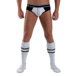 Mr.B - Fussball-Socken Grösse 42-46 weiss